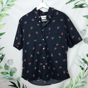 Goodfellow Lobster Print Short Sleeve Button Up
